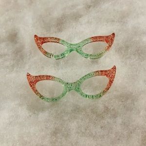 🎄❄️Beautiful handmade eyeglasses 👓 earrings